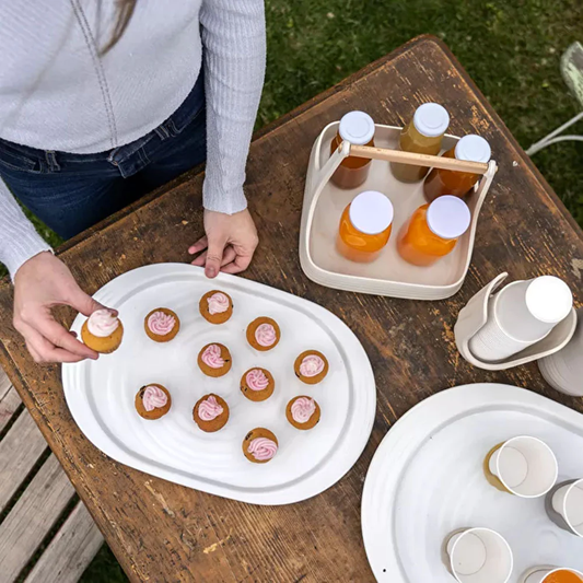Bandeja Blanco 39cms - Colección Tierra