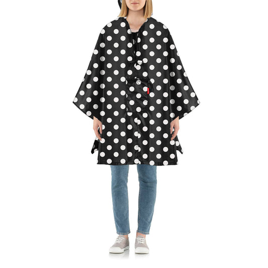 Poncho plegable - dots white