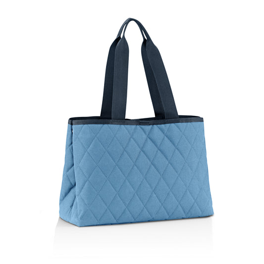 Cartera shopper L rhombus - blue