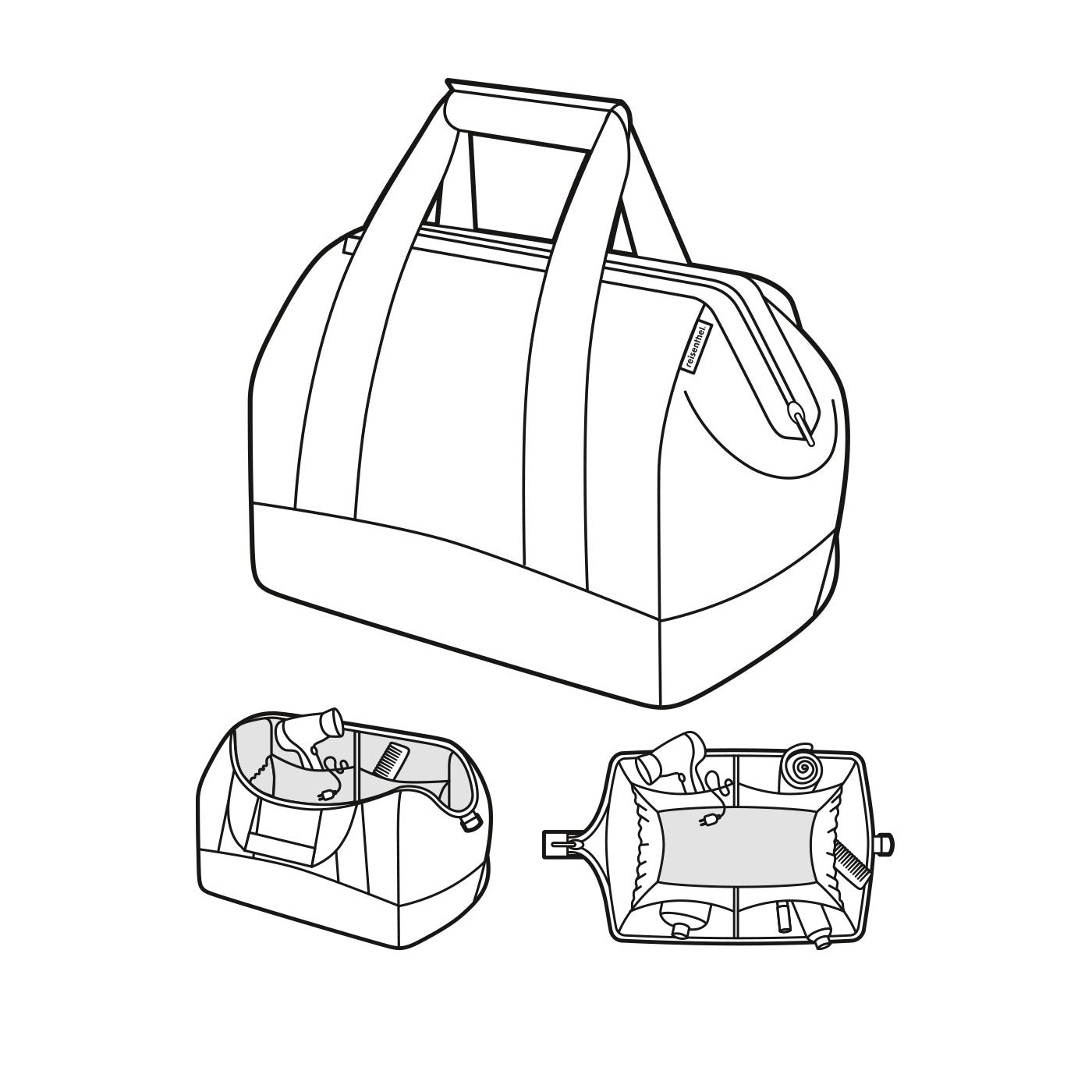 Bolso de viaje allrounder M - dots white