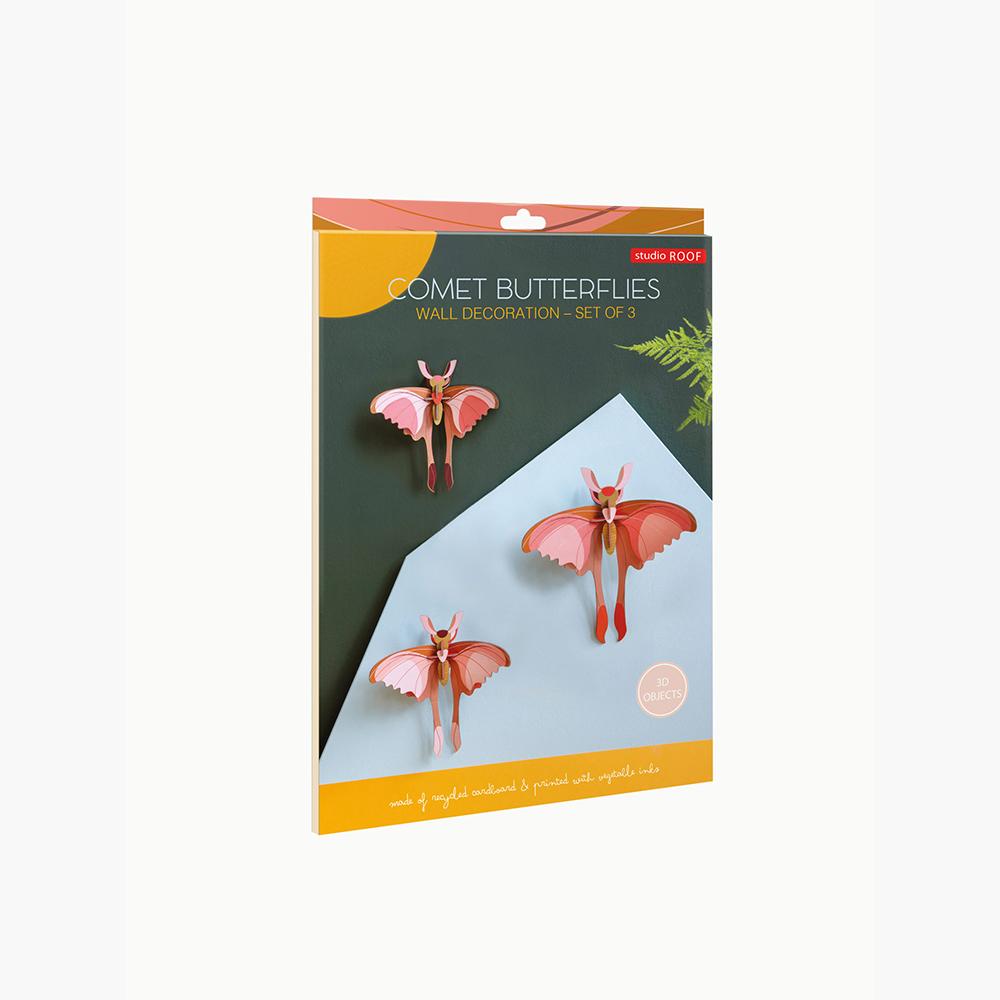 Set de 3 - Comet butterflies