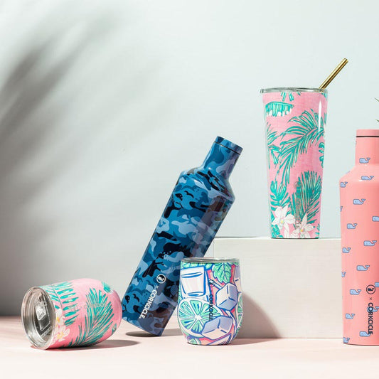 Copa Térmica 355ml Vineyard Vines Pink Tropical Flowers