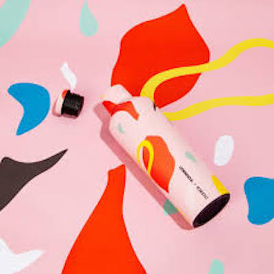 Botella de agua Térmica 475ml Poketo Pink Party