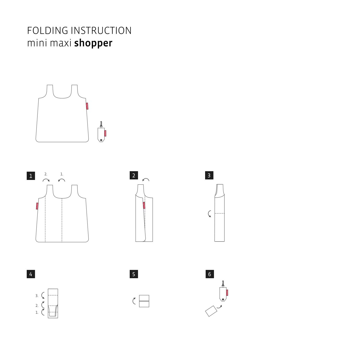 Bolsa de Compras plegable pockets - Pink