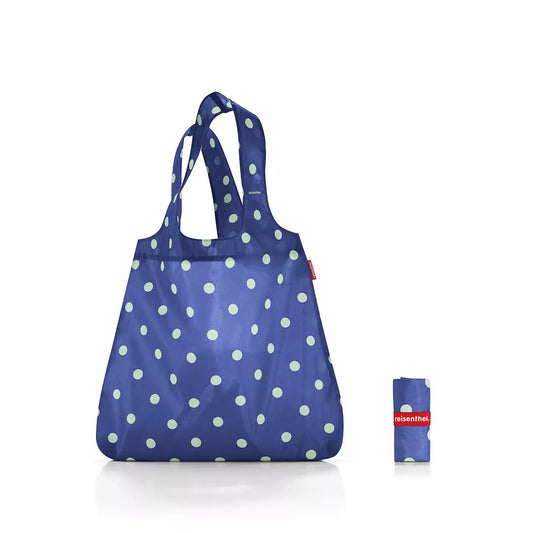 Bolsa de Compras plegable - dots dark blue