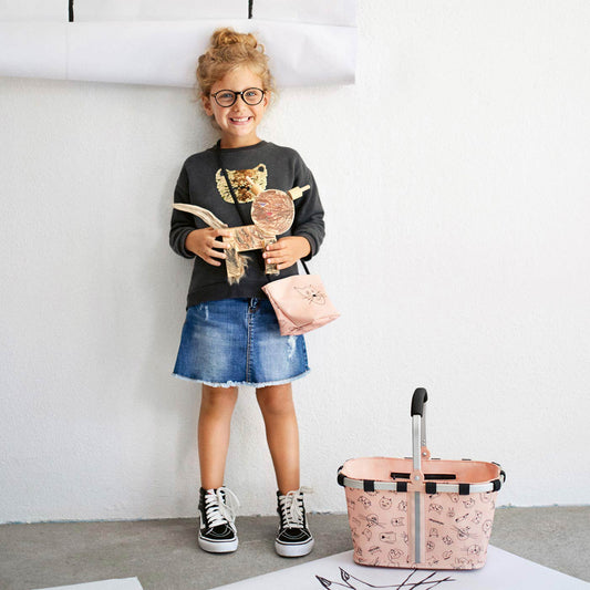 Canasto Compras carrybag XS - kids cats and dogs rose