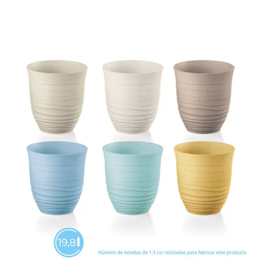 Set 6 Vasos 'Tierra' Bajos 350ml