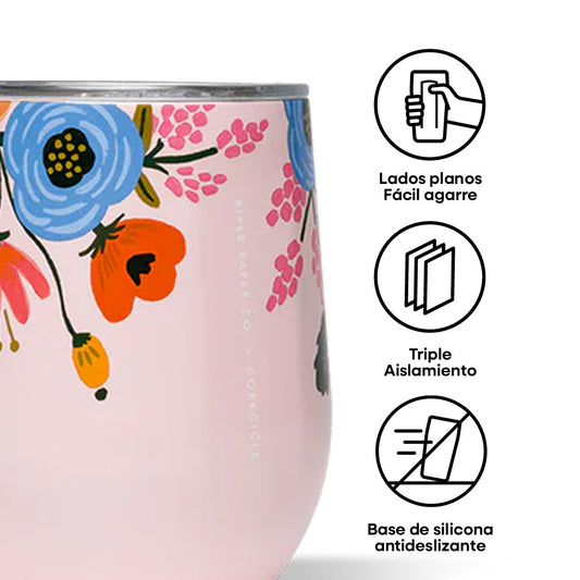 Copa Térmica 355ml Rifle Paper Gloss Blush Lively Floral