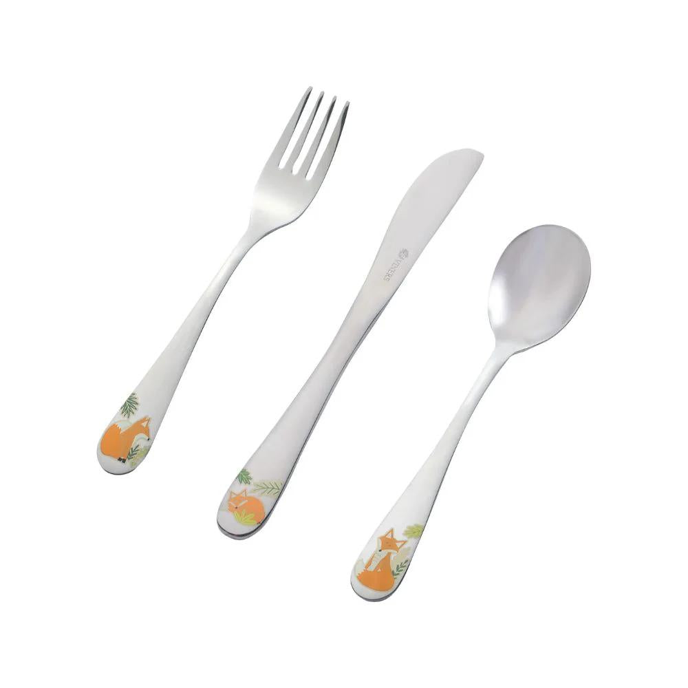 Set Cubiertos Niños Fox 3 Pzas