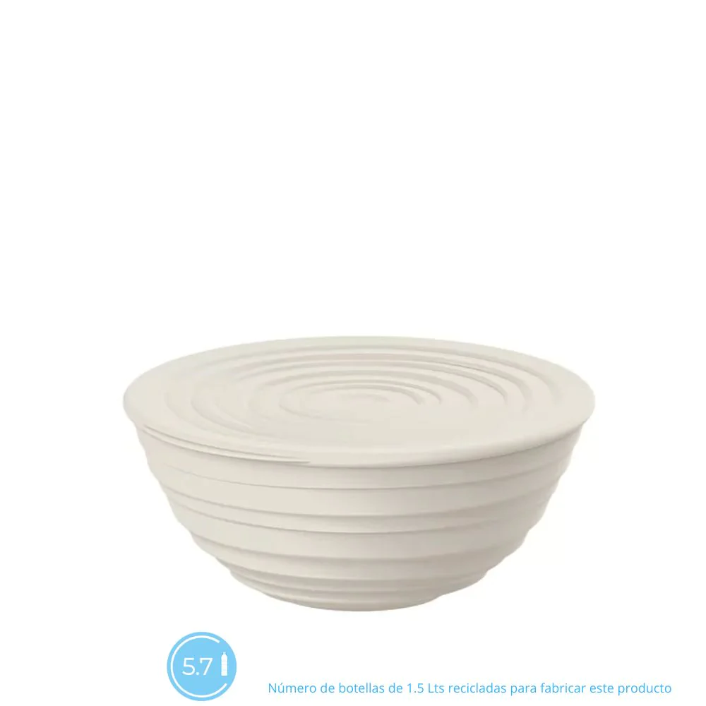 Contenedor con Tapa Blanco 18cms - Colección Tierra