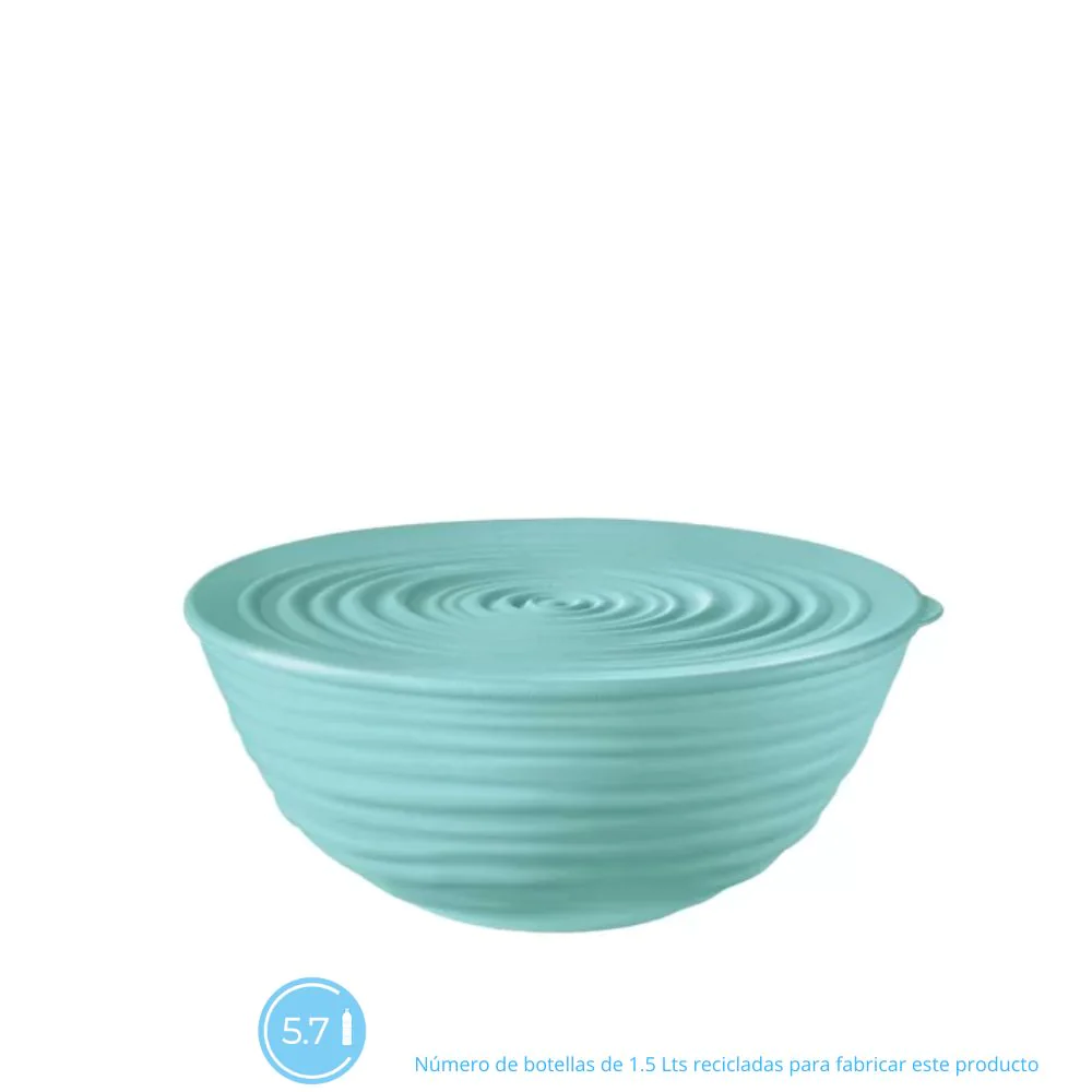 Contenedor con Tapa Verde Aqua 18cms - Colección Tierra