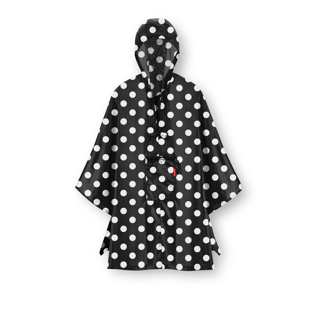 Poncho plegable - dots white