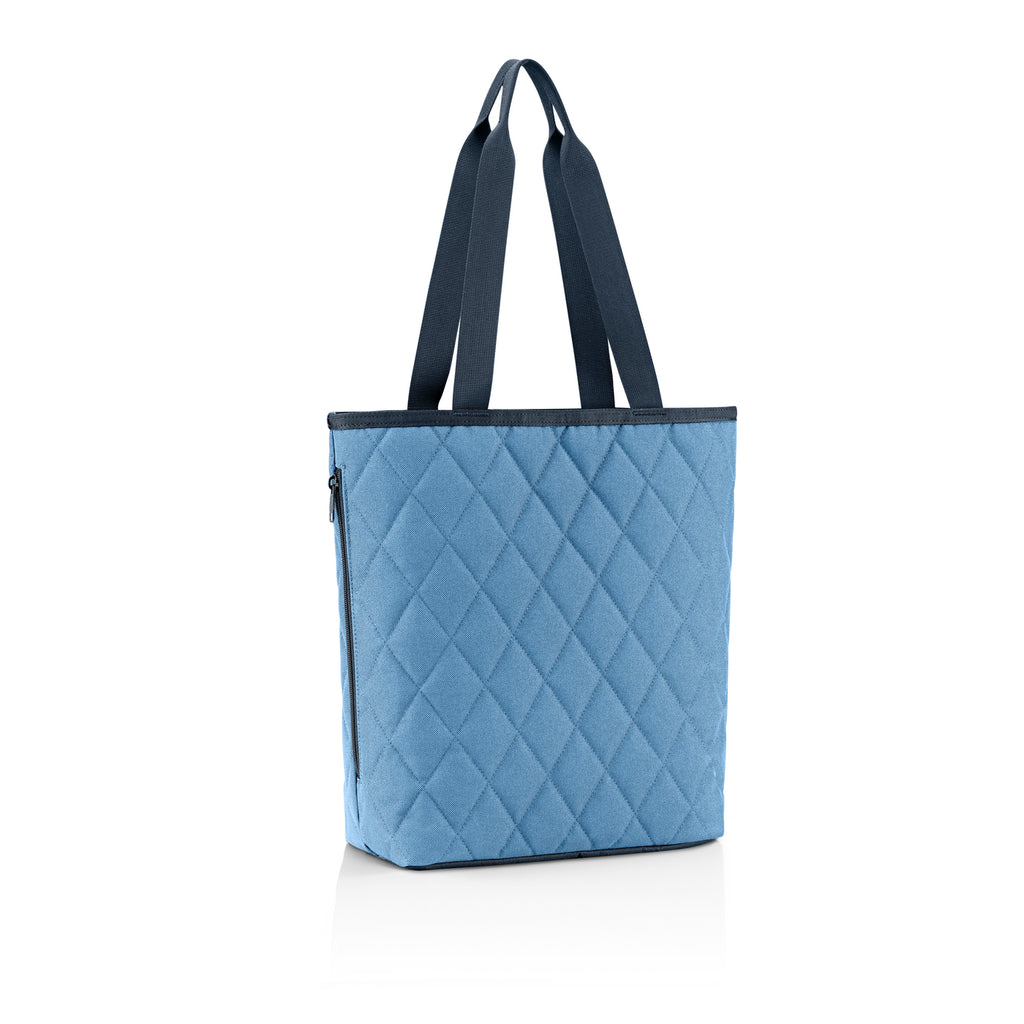 Cartera shopper M rhombus - blue