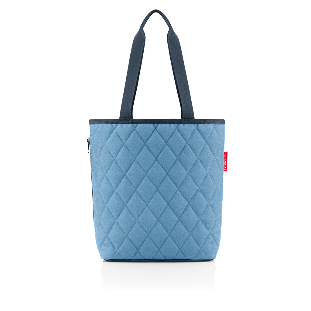 Cartera shopper M rhombus - blue