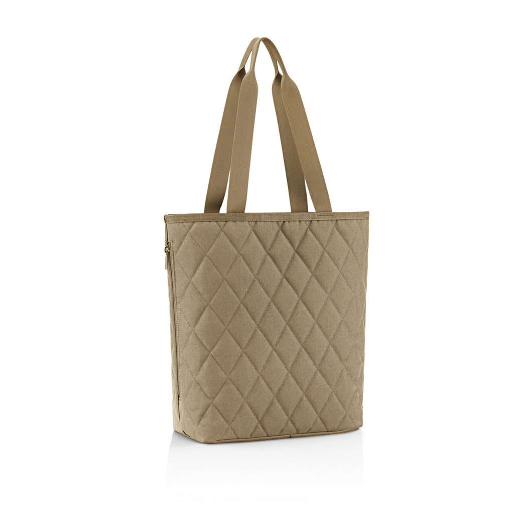 Cartera shopper M rhombus - olive