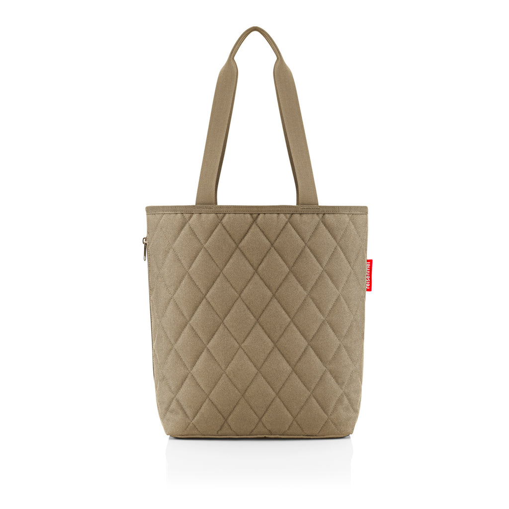 Cartera shopper M rhombus - olive