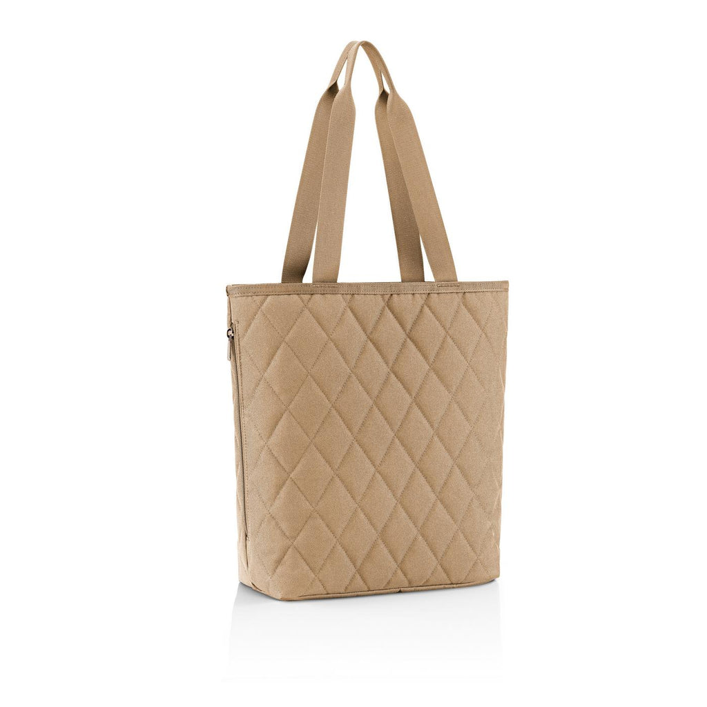 Cartera shopper M rhombus - ginger