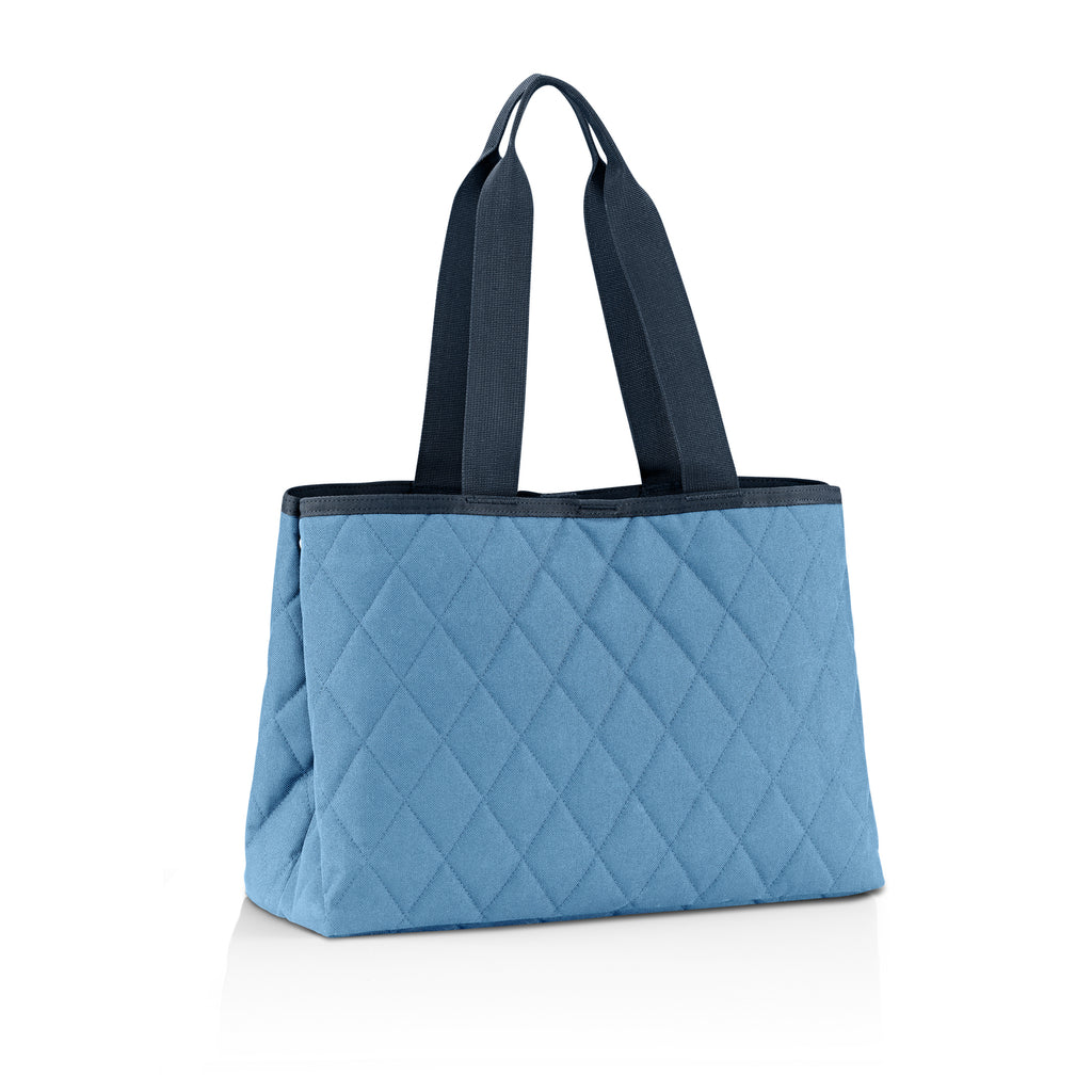 Cartera shopper L rhombus - blue