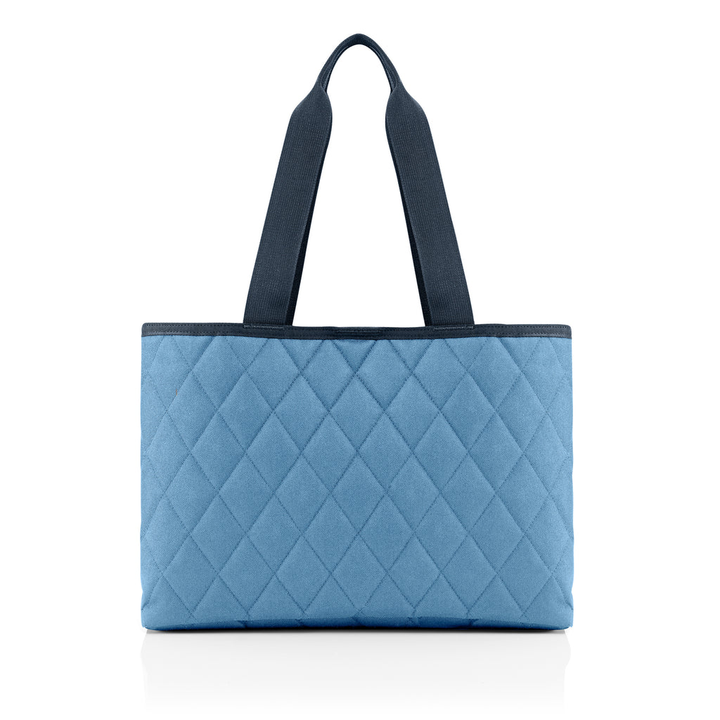 Cartera shopper L rhombus - blue