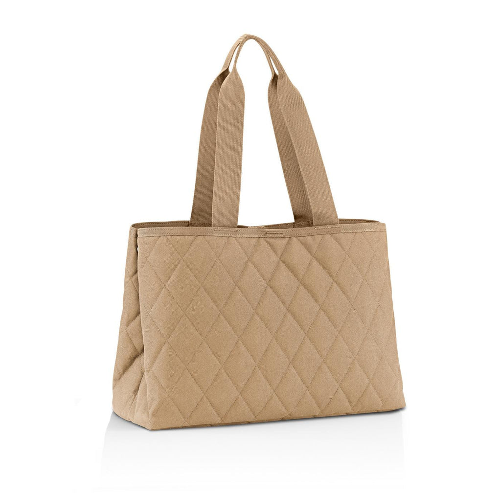 Cartera shopper L rhombus - ginger