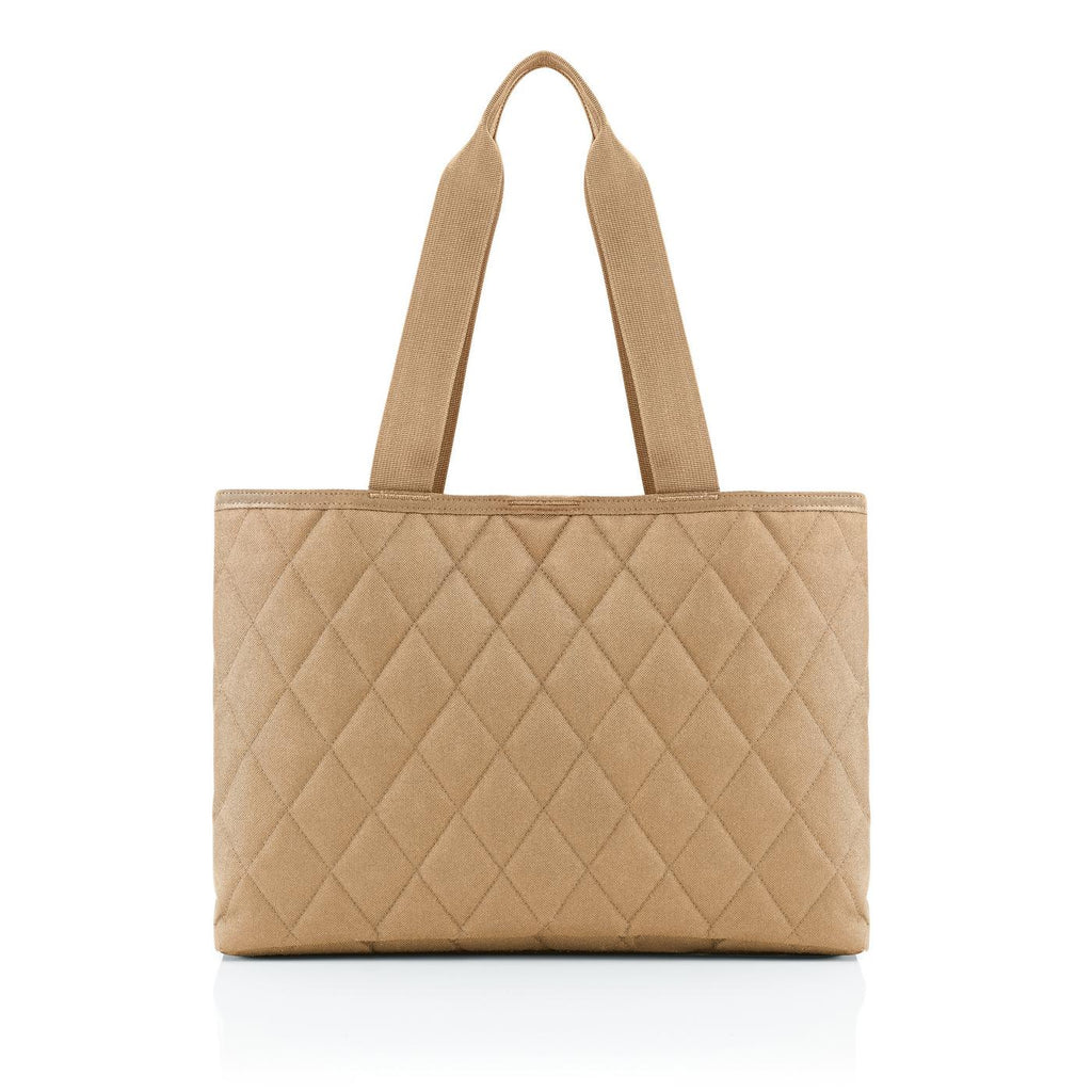 Cartera shopper L rhombus - ginger