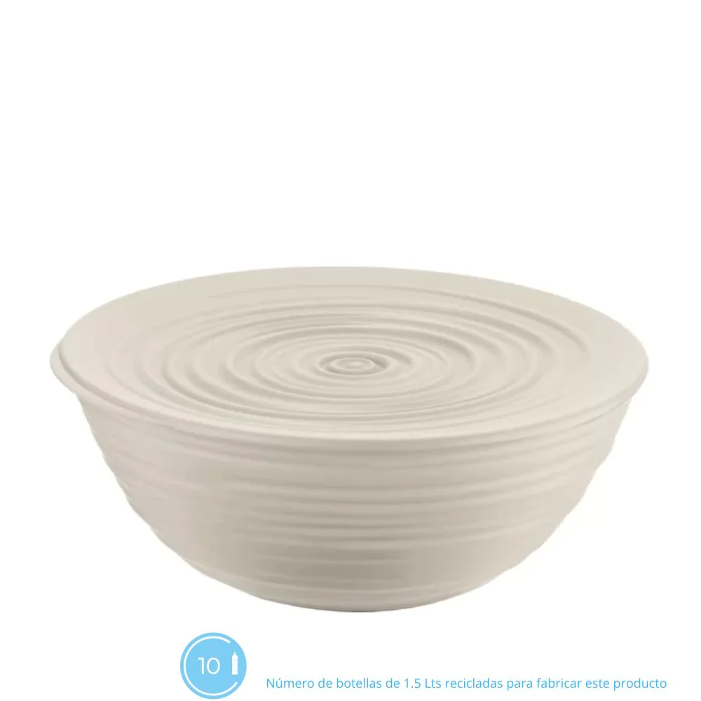 Contenedor con Tapa Blanco 25cms- Colección Tierra