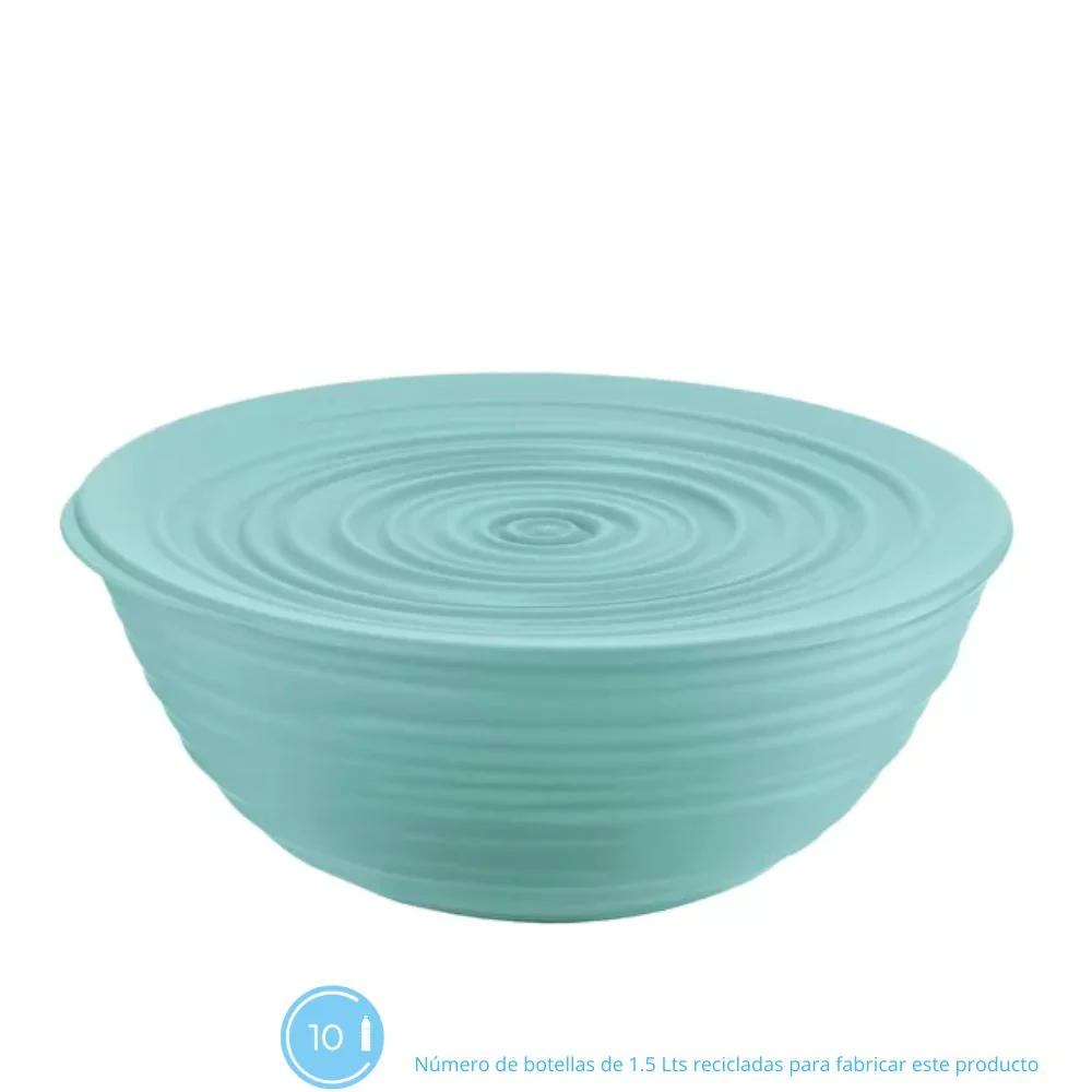 Contenedor con Tapa Verde Aqua 25cms - Colección Tierra