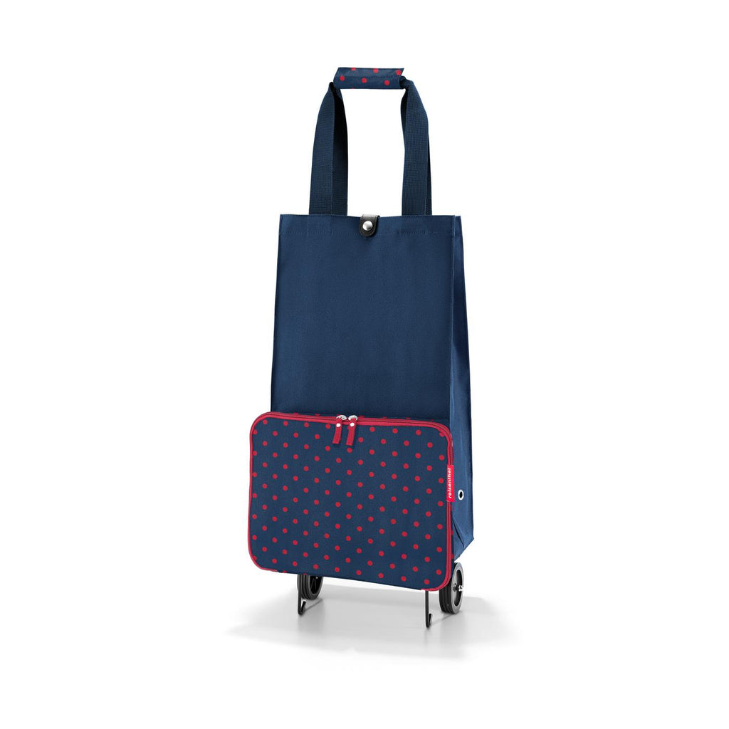 Carrito de compras plegable foldabletrolley mixed dots red