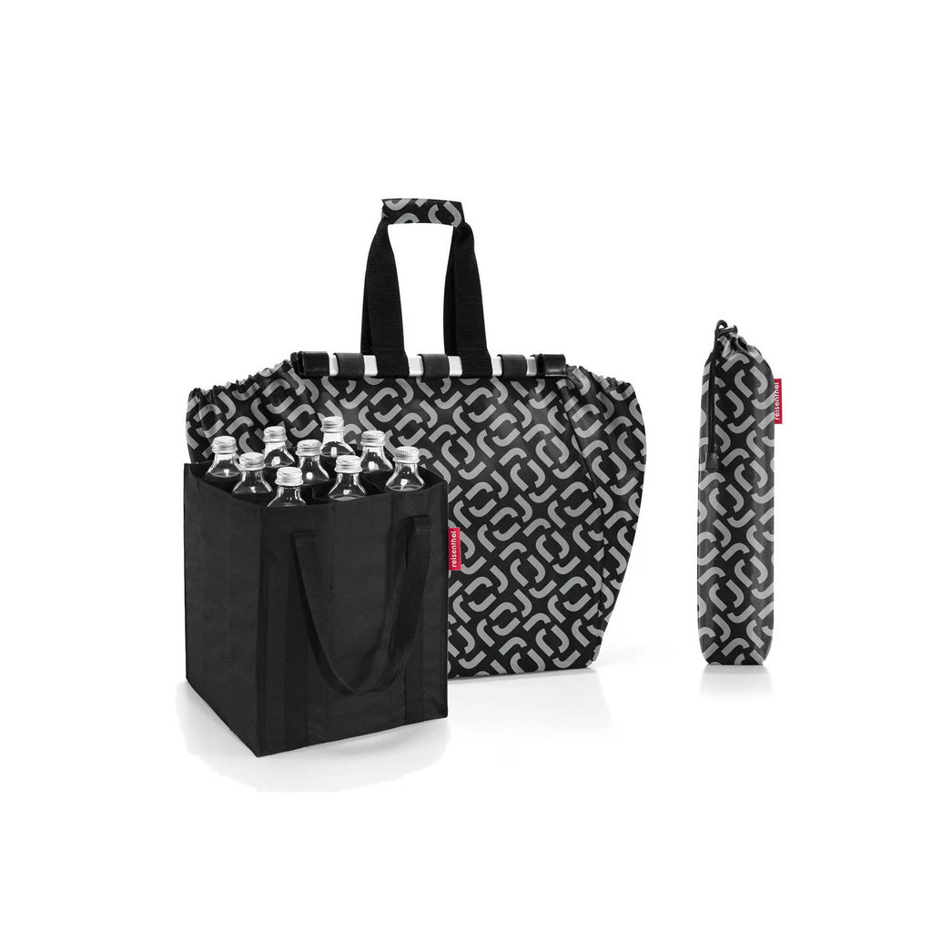 Pack botellero+bolsa de compras - Signature black / Black