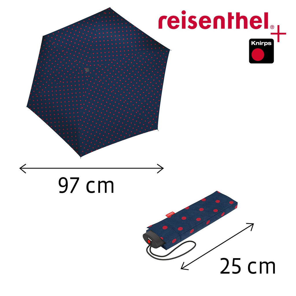 Paraguas Knirps+Reisenthel pocket mini - mixed dots red