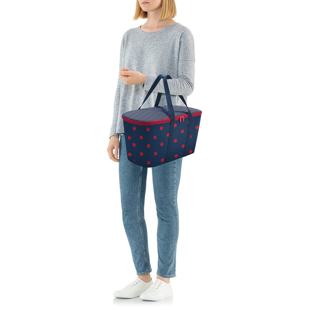 Bolso térmico plegable coolerbag - mixed dots red