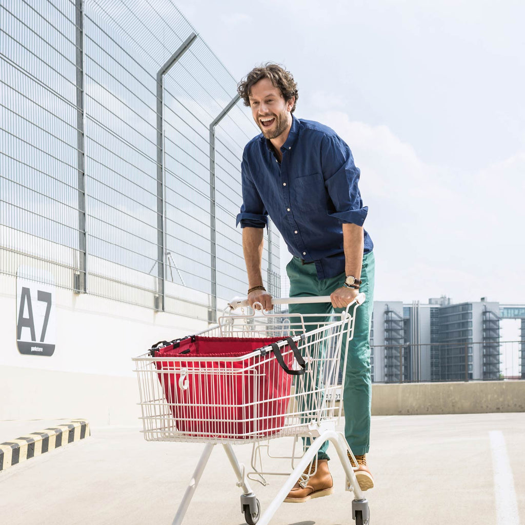 Pack botellero+bolsa de compras - Glencheck red