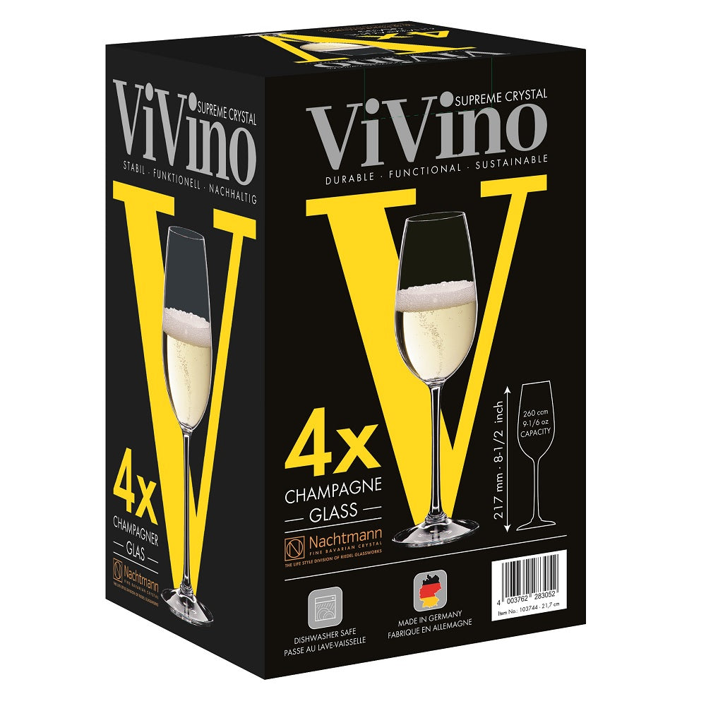 Set 4 Copas ViVino Champagne