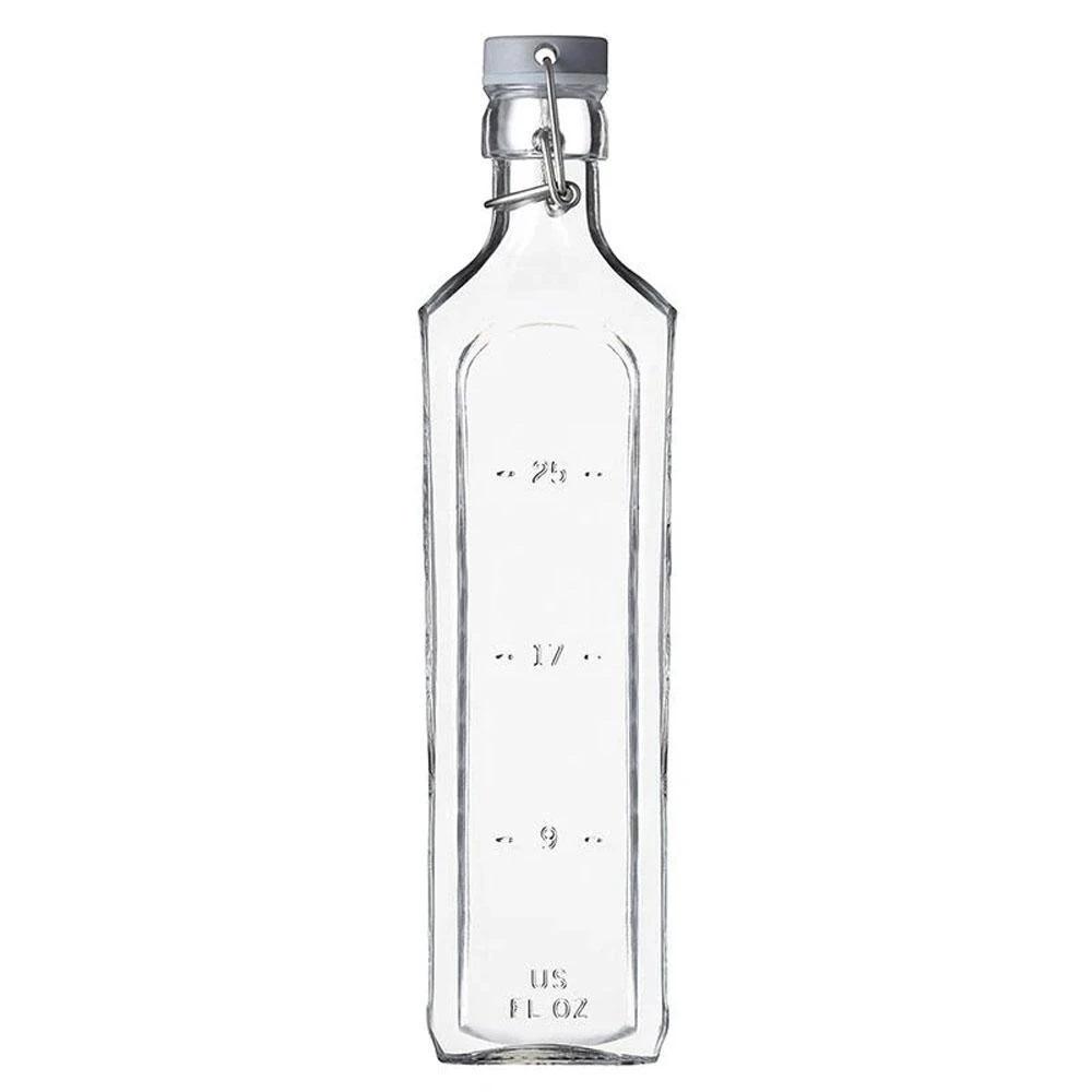 Botella tapa gris con cierre clip 0,6 Lt base