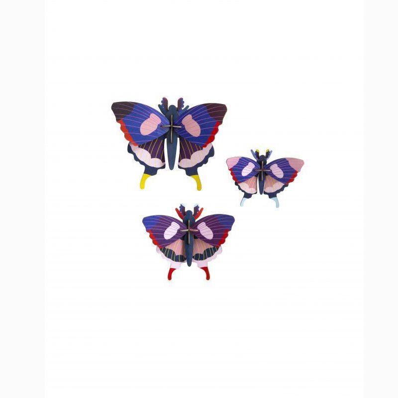 Set de 3    Swallowtail butterflies