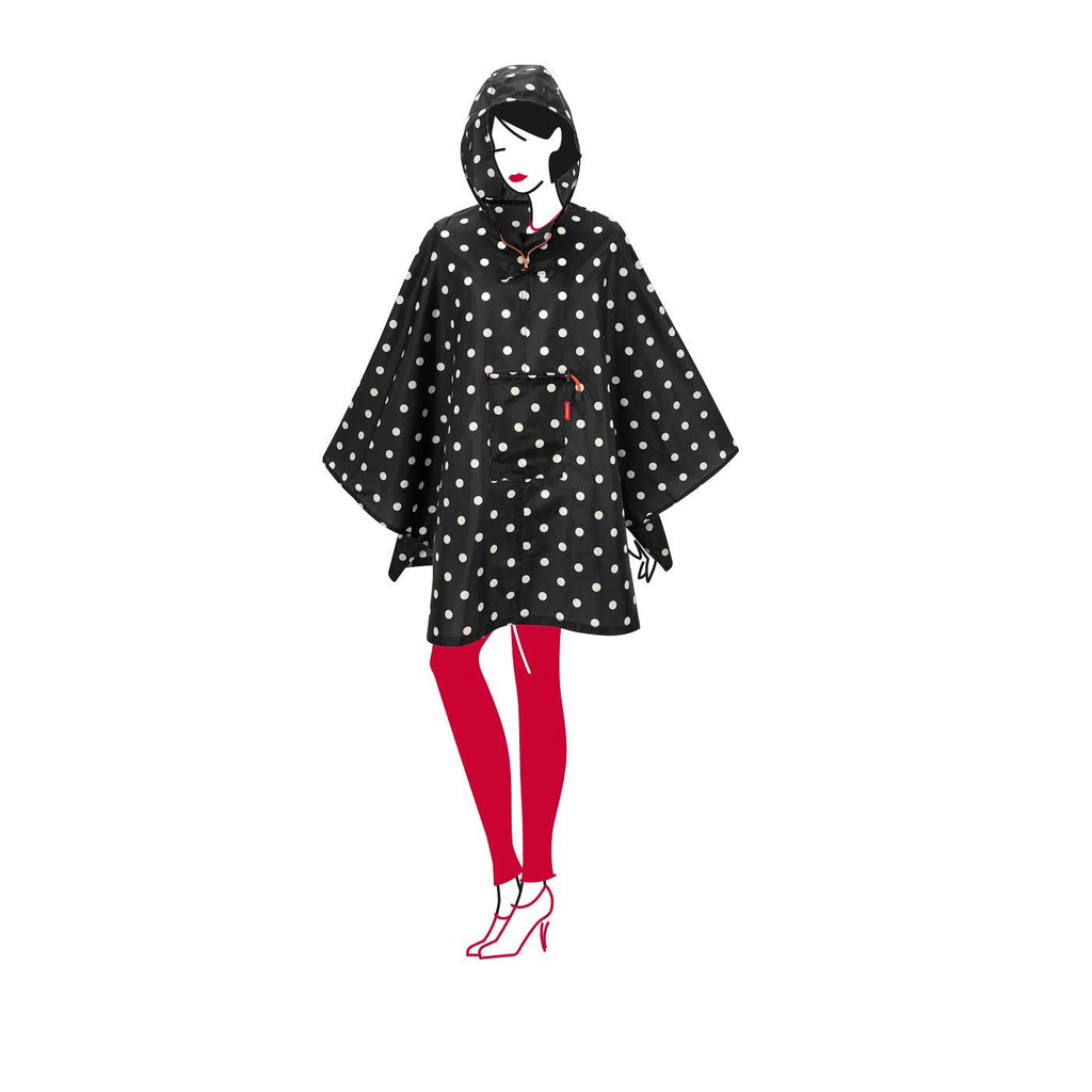 Poncho plegable - mixed dots