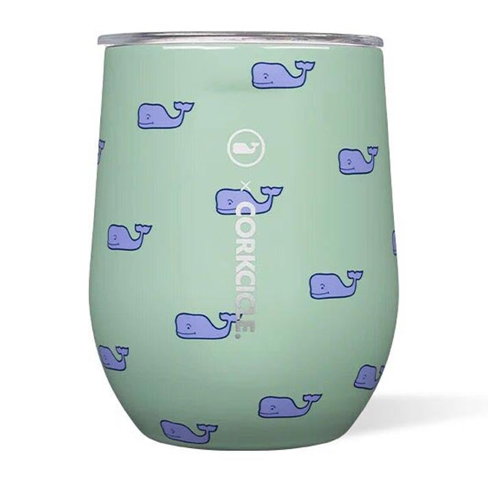 Copa Térmica 355ml Vineyard Vines Whales Repeat Capri Blue