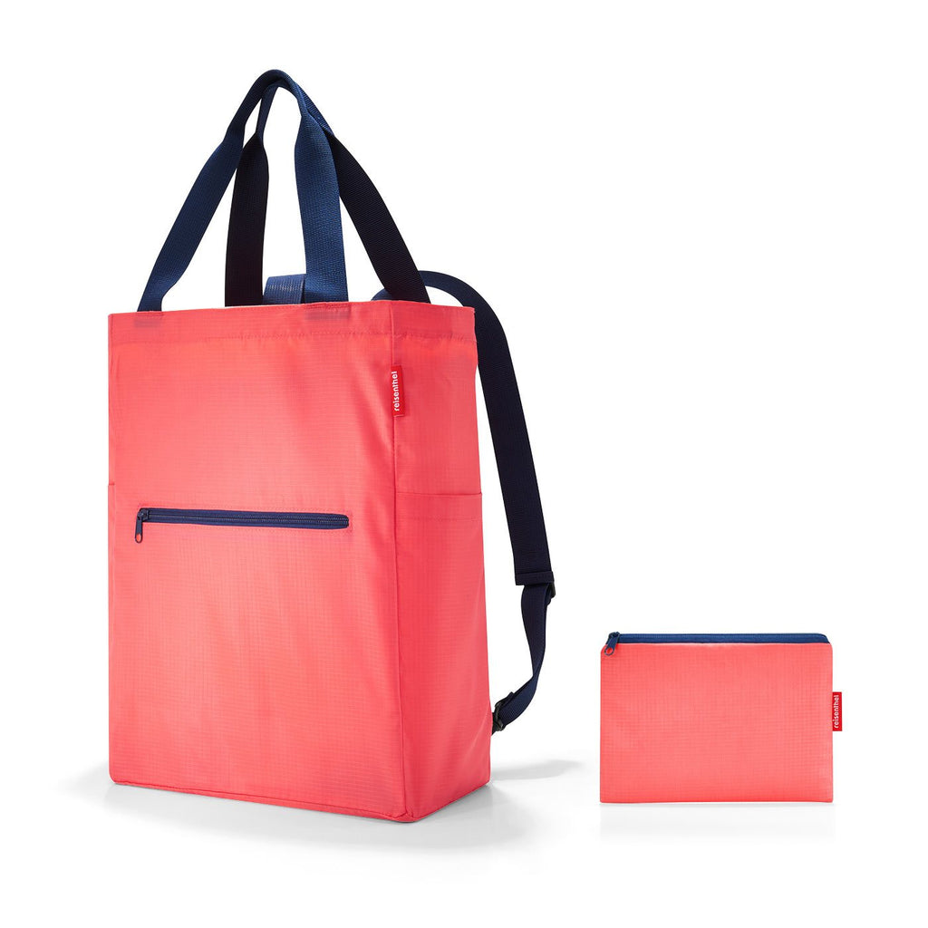 Mochila plegable 2 en 1 - coral