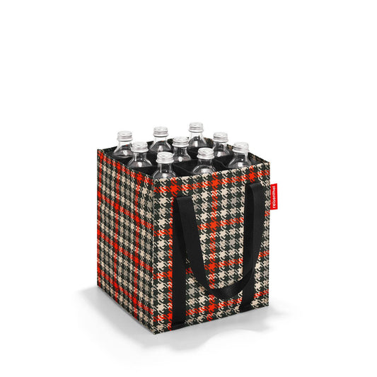 Bolsa porta botellas - glencheck red