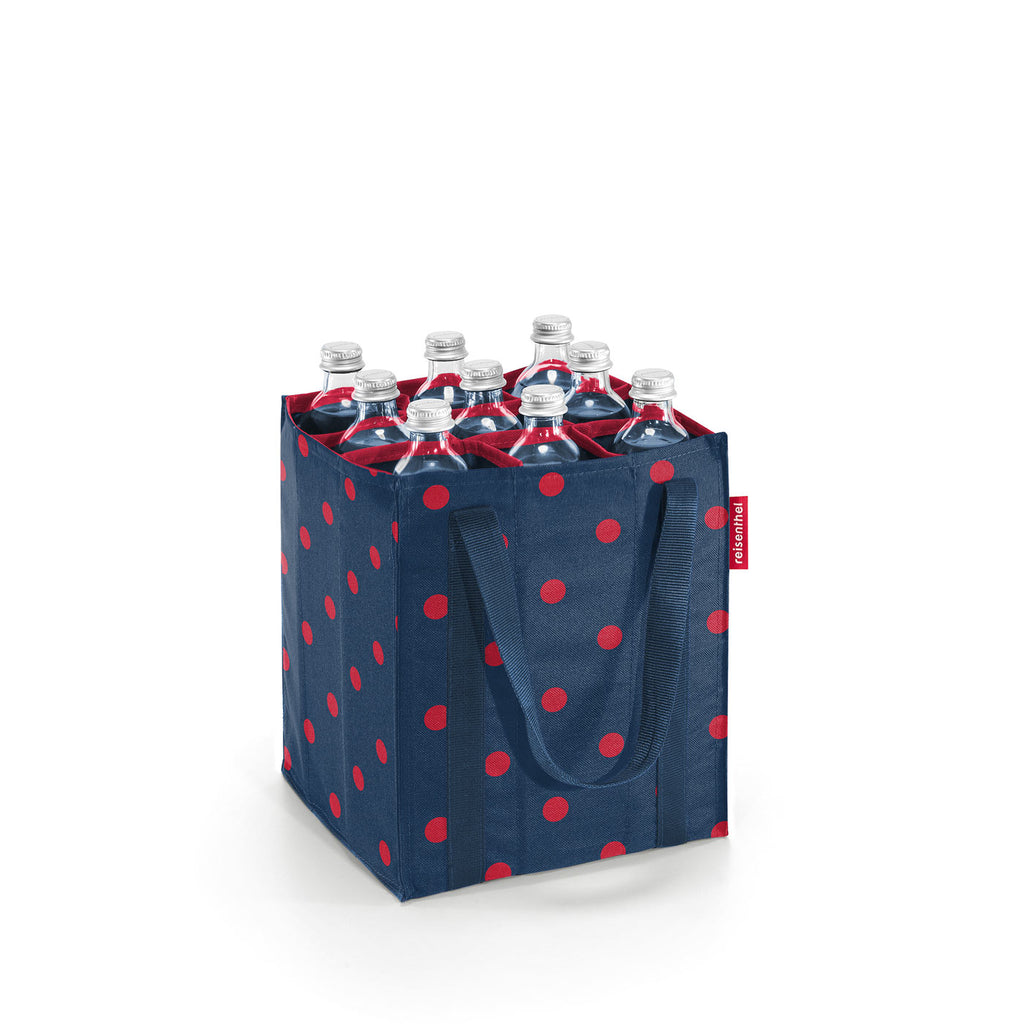 Bolsa porta botellas - mixed dots red