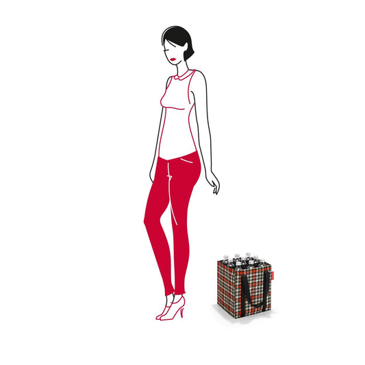 Bolsa porta botellas - glencheck red