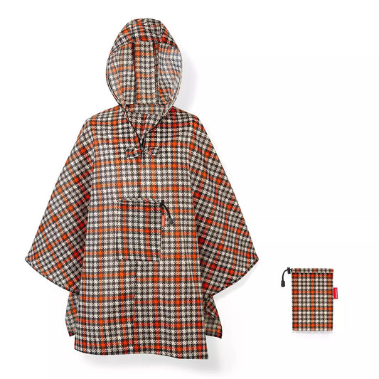 Poncho plegable - glencheck red