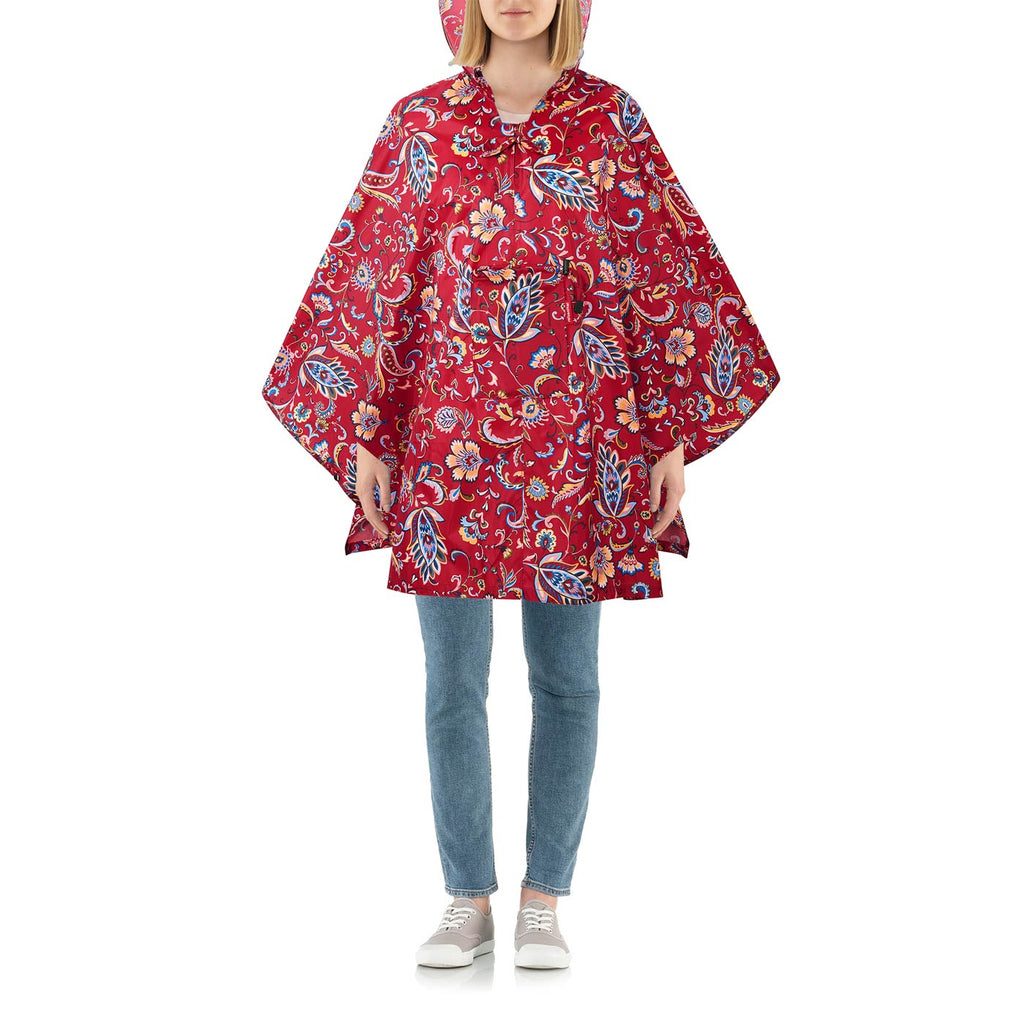 Poncho plegable - paisley ruby