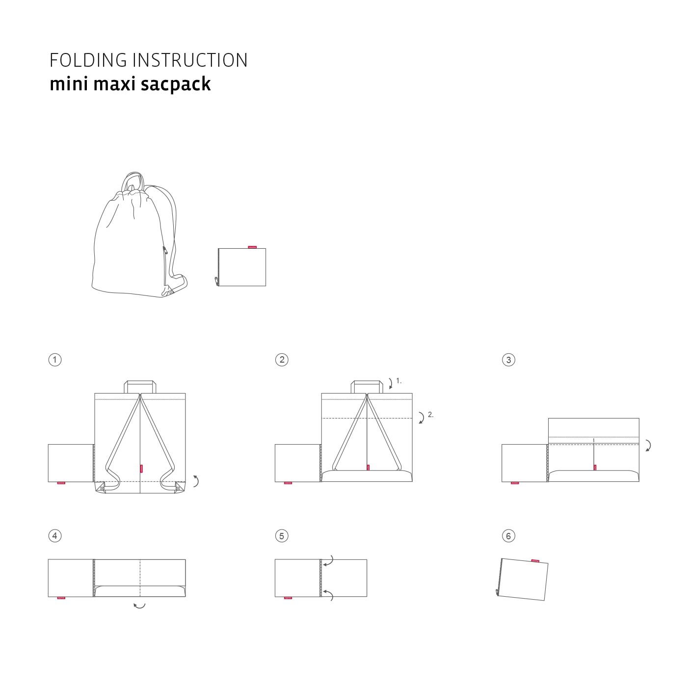 Bolsa Mochila plegable sacpack - floral 1