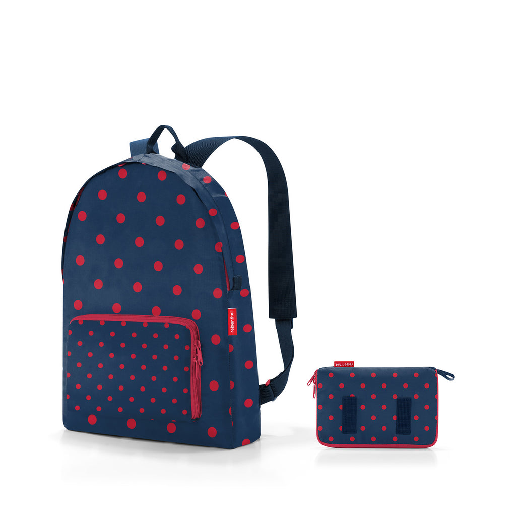 Mochila plegable - mixed dots red