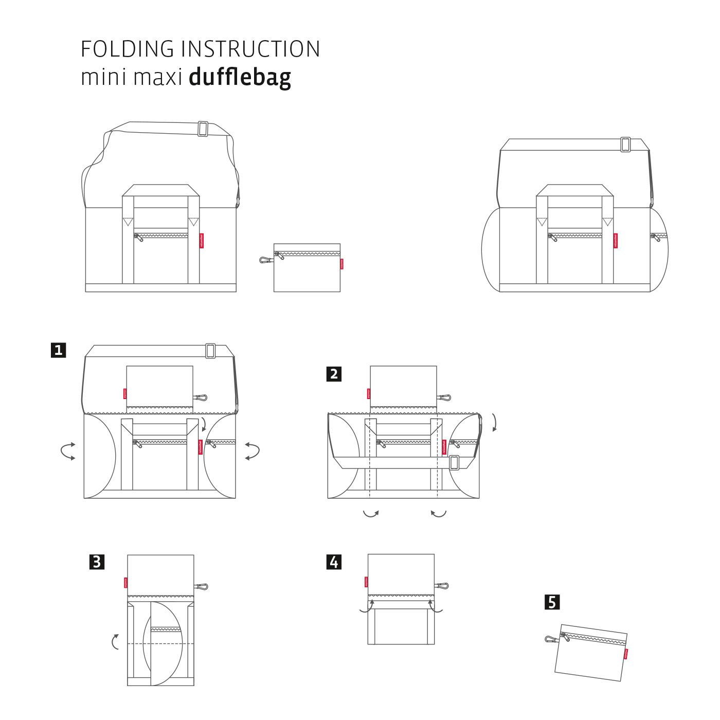 Bolso deportivo plegable - taupe