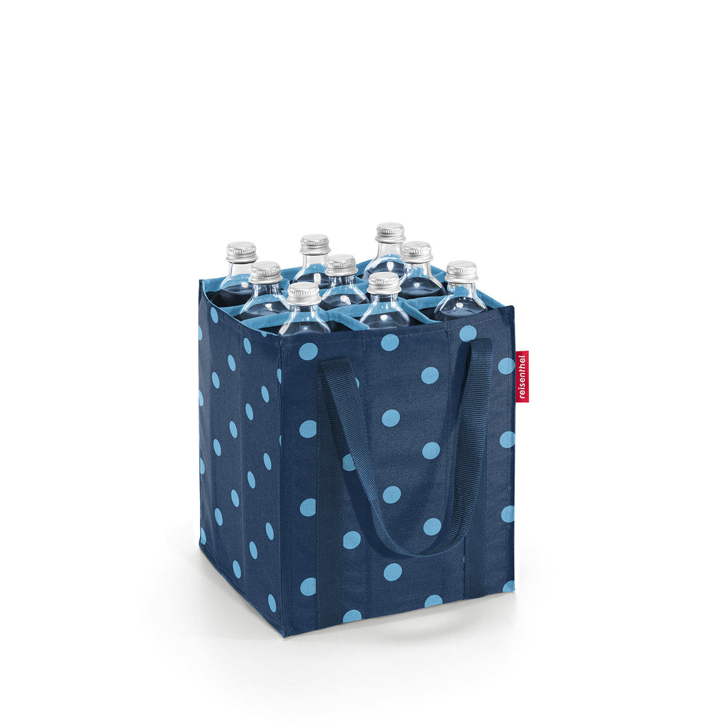 Bolsa porta botellas - mixed dots blue