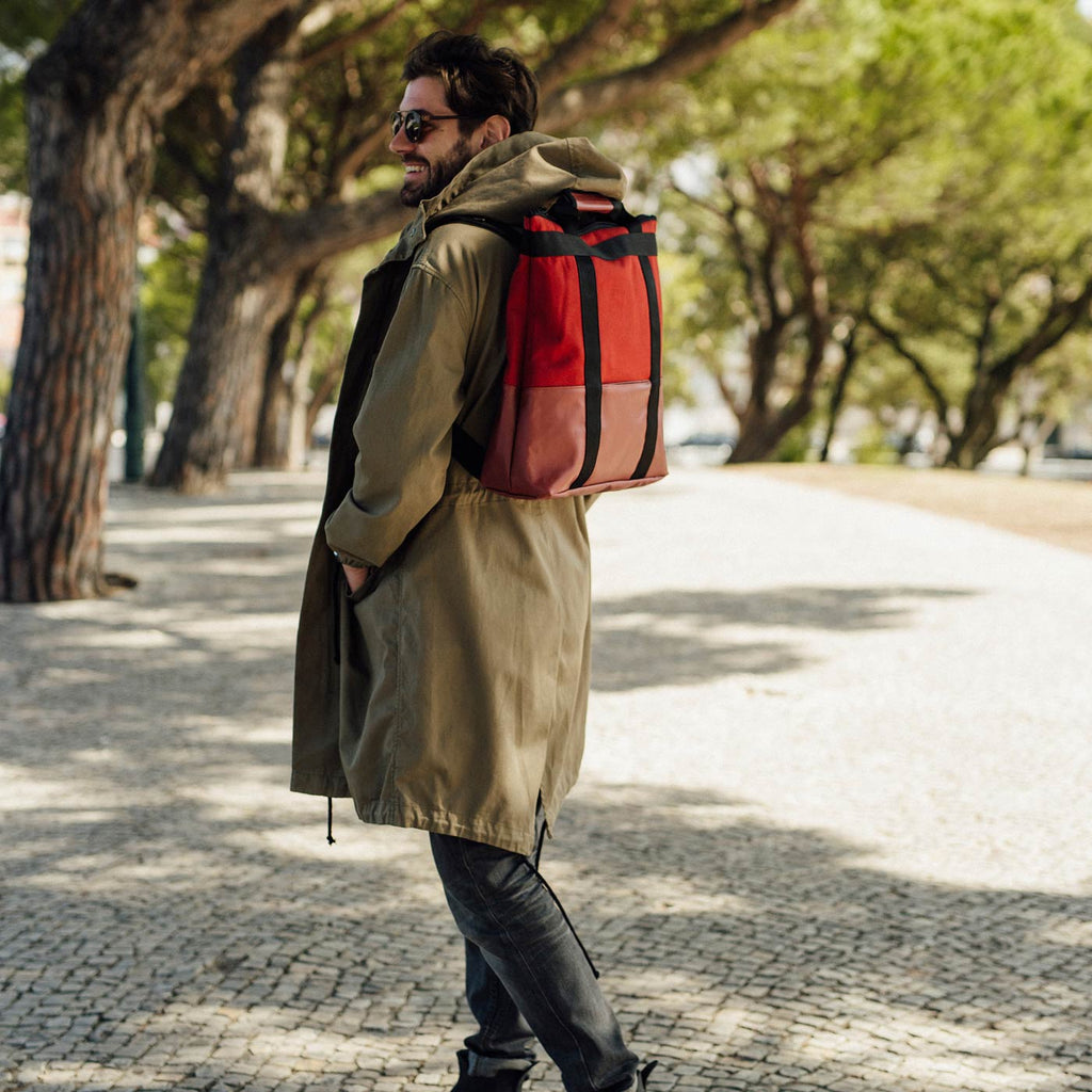 Mochila daypack canvas - russet