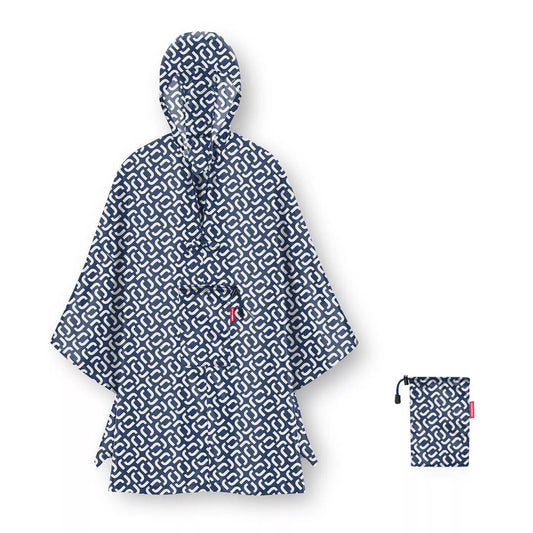 Poncho plegable - signature navy