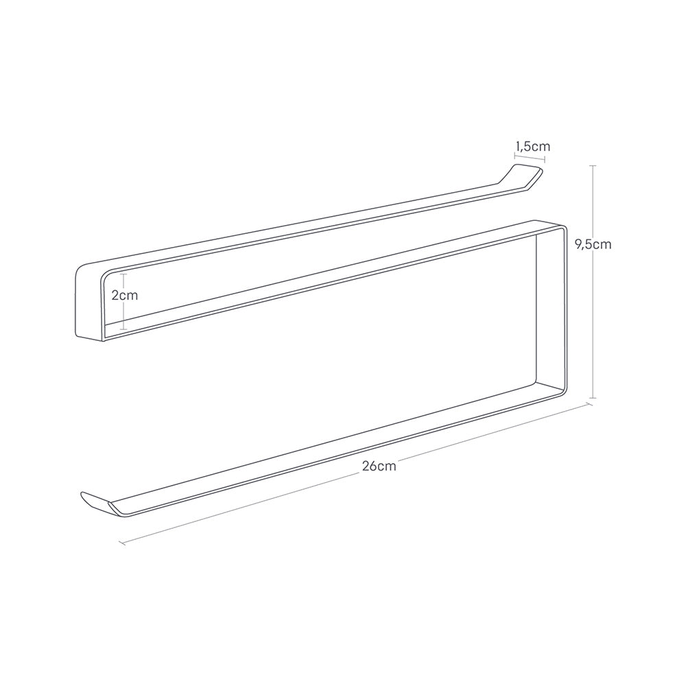 Porta Toalla Nova Colgante Negro